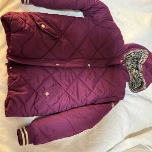 OshKosh B'gosh Purple Jacket with Faux Fur Lining